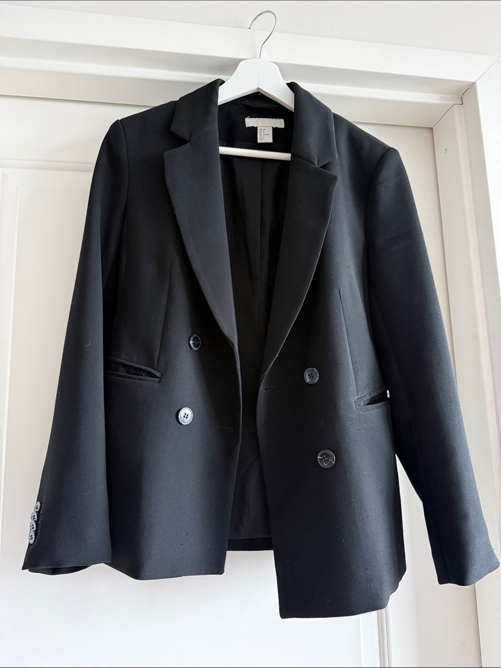 H&M Black Double-Breasted Women's Blazer